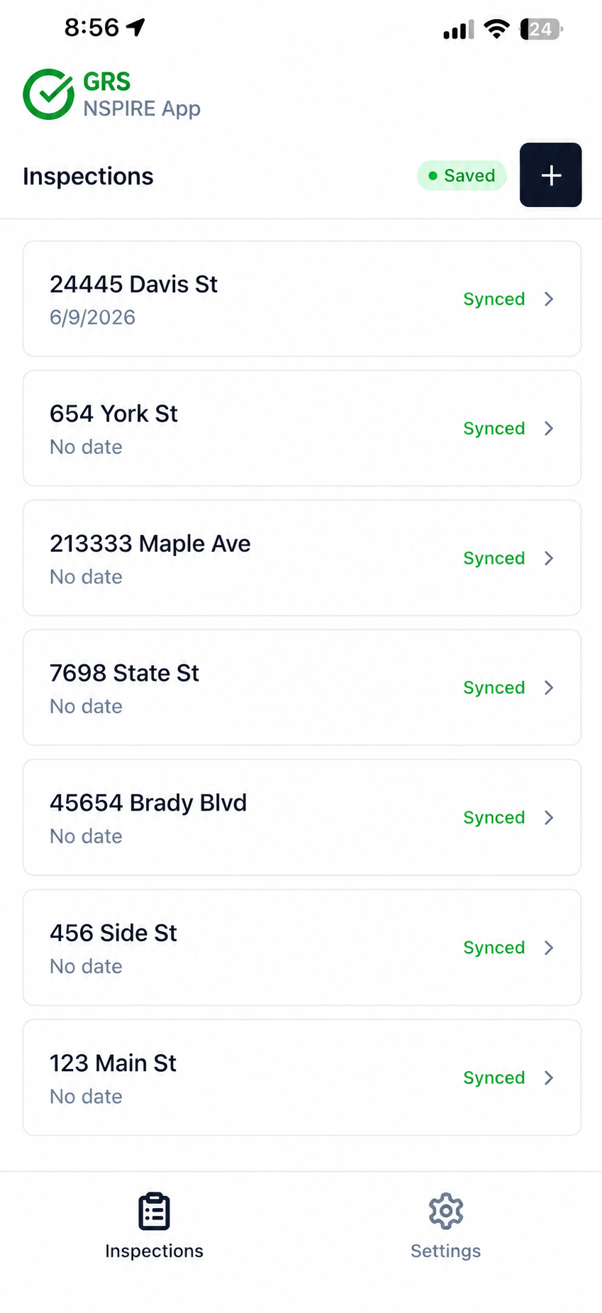 GRS8 NSPIRE App screenshot